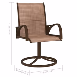 VidaXL 312278 outdoor chair Terrace Steel, Textile Brown - Additional view 7