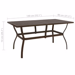 VidaXL 312280 outdoor table Brown - Additional view 6