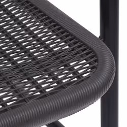 vidaXL 2x Garden Chairs Plastic Rattan and Steel 110 kg Outdoor Armchair - Additional view 6