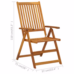 VidaXL 311847 outdoor chair Terrace Acacia wood - Additional view 7