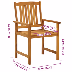 VidaXL 311848 outdoor chair Terrace Acacia wood - Additional view 6