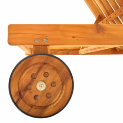 vidaXL Solid Acacia Wood Sun Lounger Outdoor Furniture Seating Sunbed Chair - Additional view 5