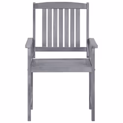 VidaXL 311875 outdoor chair Terrace Acacia wood Grey - Additional view 5