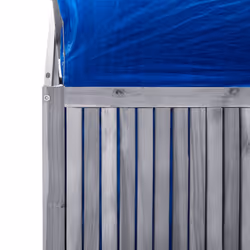 vidaXL Solid Acacia Wood Storage Box with Trellis Grey 99x55x160 cm Sunbed - Additional view 7