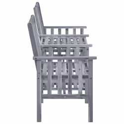 vidaXL Solid Acacia Wood Garden Chairs with Tea Table Dining Table and Chair