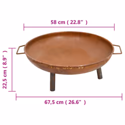 vidaXL Fire Pit Steel Fireplace Patio Heater Garden Furace Outdoor Burner Tool - Additional view 6