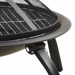 vidaXL 2-in-1 Fire Pit and BBQ with Poker Steel Patio Charcoal Grill Fireplace - Additional view 5