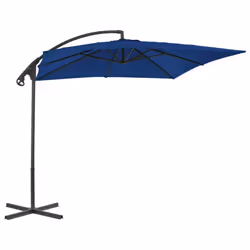 vidaXL Cantilever Garden Parasol with Steel Pole Canopy Outdoor Umbrella Azure