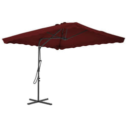 vidaXL Garden Parasol with Steel Pole Sunshade Outdoor Umbrella Bordeaux Red
