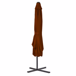 vidaXL Garden Parasol with Steel Pole Sunshade Outdoor Umbrella Terracotta