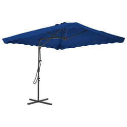 vidaXL Garden Parasol with Steel Pole Sunshade Outdoor Umbrella Canopy Blue