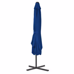 vidaXL Garden Parasol with Steel Pole Sunshade Outdoor Umbrella Canopy Blue