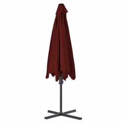 vidaXL Garden Parasol with Steel Pole Sunshade Outdoor Umbrella Bordeaux Red - Additional view 4