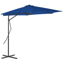 vidaXL Garden Parasol with Steel Pole Sunshade Outdoor Umbrella Canopy Blue
