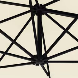 vidaXL Wall-mounted Garden Parasol with LEDs Sunshade Outdoor Umbrella Sand - Additional view 7