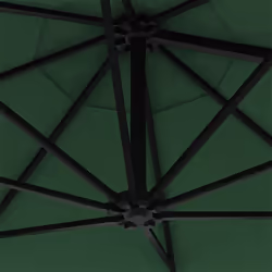 vidaXL Wall-mounted Garden Parasol with LEDs Sunshade Outdoor Umbrella Green - Additional view 8
