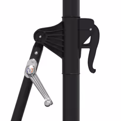 vidaXL Wall-mounted Garden Parasol with LEDs Sunshade Outdoor Umbrella Black - Additional view 7