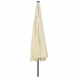 vidaXL Garden Parasol with LED Lights Sunshade Outdoor Umbrella Canopy Sand - Additional view 4