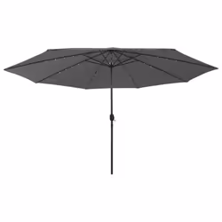 vidaXL Garden Parasol with LED Lights Sunshade Outdoor Umbrella Anthracite