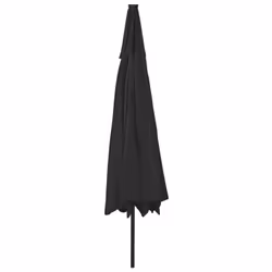 vidaXL Outdoor Parasol with LED Lights and Metal Pole 400 cm Black Sunshade - Additional view 4