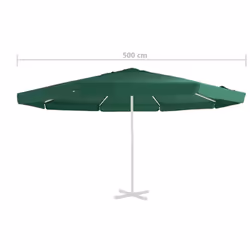 vidaXL Replacement Fabric for Outdoor Parasol Green 500 cm Umbrella Cloth - Additional view 3
