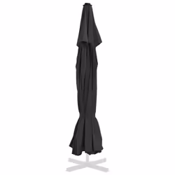 vidaXL Replacement Fabric for Outdoor Parasol Black 500 cm Umbrella Cloth - Additional view 2