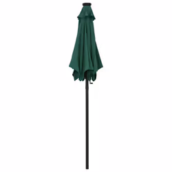 vidaXL Garden Parasol with LED Lights Canopy Outdoor Umbrella Green Aluminium - Additional view 4