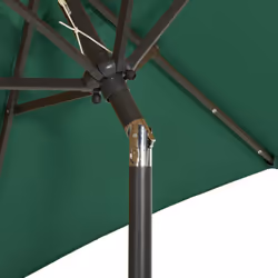 vidaXL Garden Parasol with LED Lights Canopy Outdoor Umbrella Green Aluminium - Additional view 6