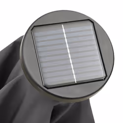 vidaXL Garden Parasol with LED Lights Outdoor Umbrella Anthracite Aluminium