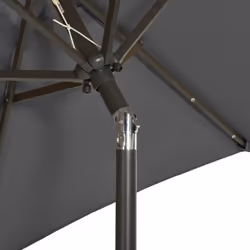 vidaXL Garden Parasol with LED Lights Outdoor Umbrella Anthracite Aluminium - Additional view 6