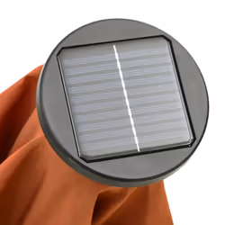 vidaXL Garden Parasol with LED Lights Outdoor Umbrella Terracotta Aluminium - Additional view 2