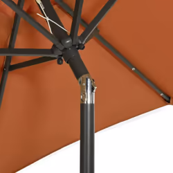 vidaXL Garden Parasol with LED Lights Outdoor Umbrella Terracotta Aluminium - Additional view 6