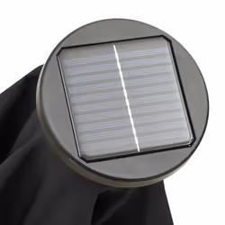 vidaXL Garden Parasol with LED Lights Canopy Outdoor Umbrella Black Aluminium - Additional view 2