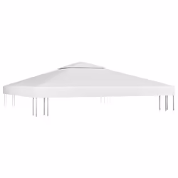 vidaXL 2-Tier Gazebo Top Cover 310 g/mÂ² 3x3 m White Garden Replacement Canopy - Additional view 3