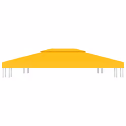vidaXL 2-Tier Gazebo Top Cover 310 g/mÂ² 4x3 m Yellow Garden Replacement Canopy - Additional view 4