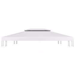 vidaXL 2-Tier Gazebo Top Cover 310 g/mÂ² 4x3 m White Garden Replacement Canopy - Additional view 4