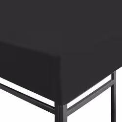 vidaXL Gazebo Top Cover 270 g/mÂ² 3x3 m Black Garden Patio Replacement Canopy - Additional view 4