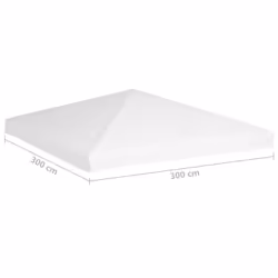 vidaXL Gazebo Top Cover 270 g/mÂ² 3x3 m White Garden Replacement Canopy Roof - Additional view 6