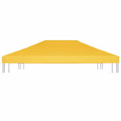 vidaXL Gazebo Top Cover 270 g/mÂ² 4x3 m Yellow Garden Replacement Canopy Roof - Additional view 4