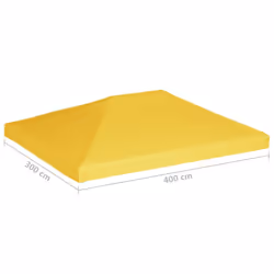 vidaXL Gazebo Top Cover 270 g/mÂ² 4x3 m Yellow Garden Replacement Canopy Roof - Additional view 7