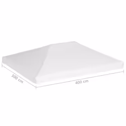 vidaXL Gazebo Top Cover 270 g/mÂ² 4x3 m White Garden Replacement Canopy Roof - Additional view 7