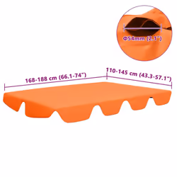 vidaXL Replacement Canopy for Garden Swing Outdoor Sunshade Gazebo Top Orange