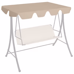 vidaXL Replacement Canopy for Garden Swing Outdoor Sunshade Gazebo Top Beige