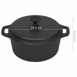 vidaXL Pot Cast Iron Pot Roaster Cooking Stock Gill Kitchen Camping Barbecue - Additional view 8