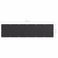 vidaXL Balcony Screen Anthracite 75x300 cm Oxford Fabric Sun Protection Panel - Additional view 4