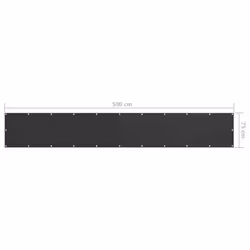 vidaXL Balcony Screen Anthracite 75x500 cm Oxford Fabric Privacy Screening - Additional view 4