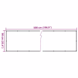 vidaXL Balcony Screen Outdoor Privacy Screen Fence Patio Screen Oxford Fabric - anthracite, 90 x 500 cm - Additional view 3