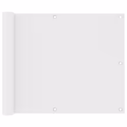 vidaXL Balcony Screen White 75x400 cm Oxford Fabric Privacy Screening Outdoor