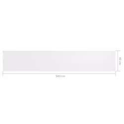 vidaXL Balcony Screen White 90x500 cm Oxford Fabric Privacy Screening Outdoor - Additional view 4
