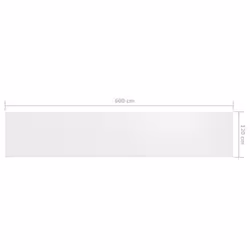 vidaXL Balcony Screen White 120x600 cm Oxford Fabric Privacy Screening Outdoor - Additional view 4